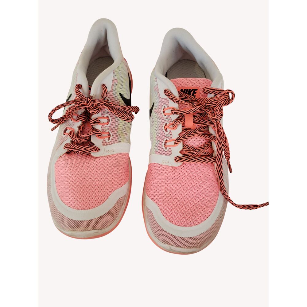 Y2K Aesthetic Nike Free 5.0 White Pink Running Shoes Youth 6.5Y / Women's 8 NICE
